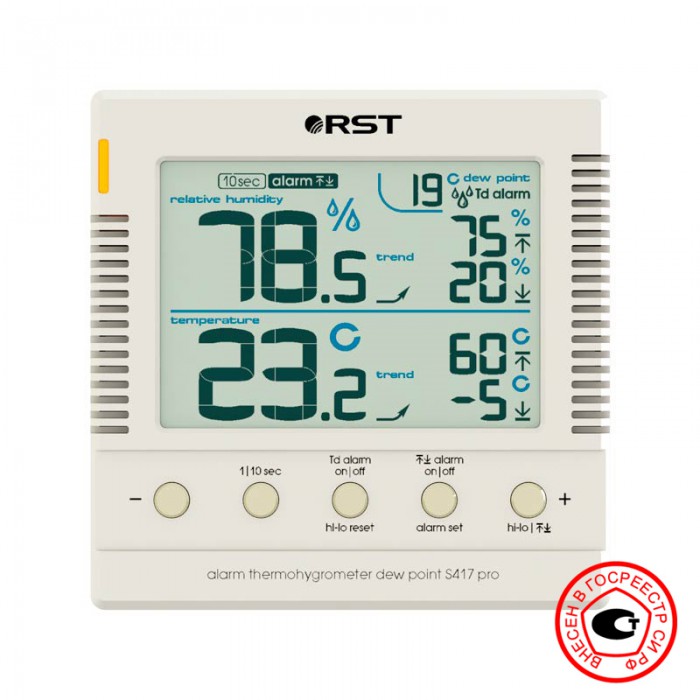 Термогигрометр S417 pro, внесен в Госреестр СИ РФ